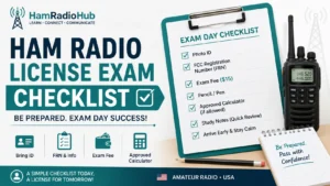 HAM RADIO EXAM CHECKLIST