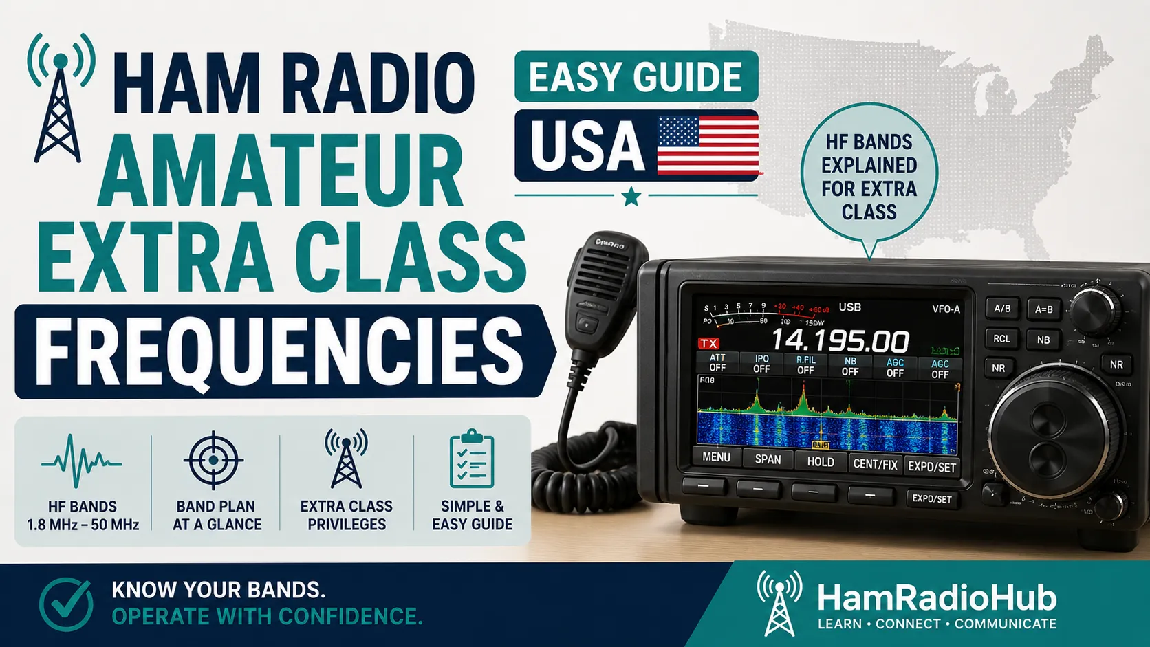Ham Radio Amateur Extra Class Frequencies USA 2026