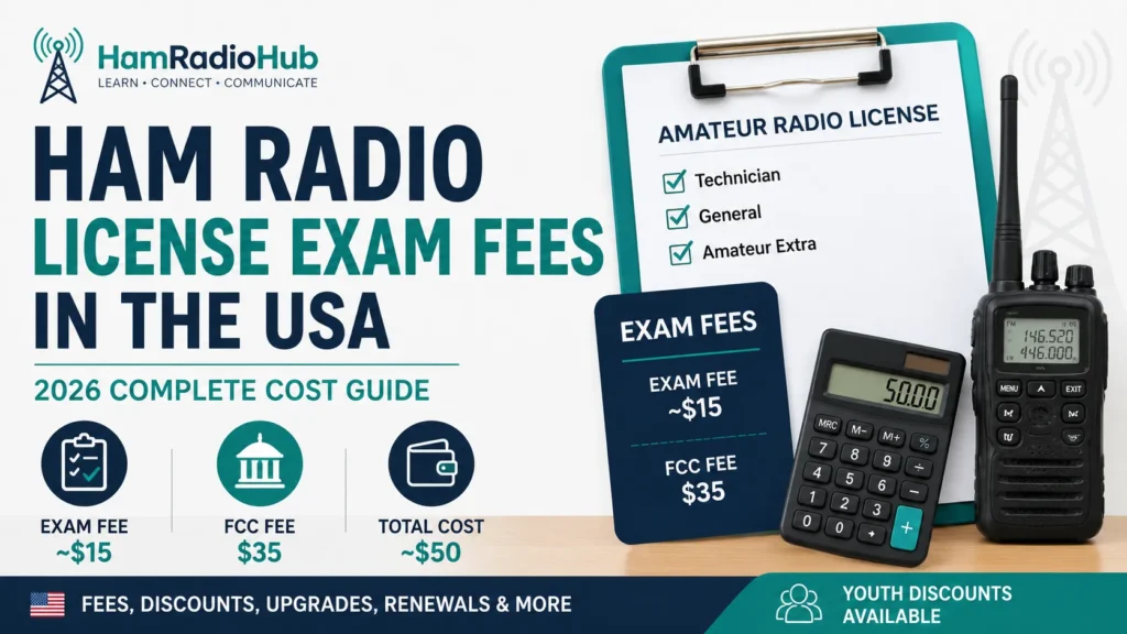 Ham Radio License Exam fees USA 2026